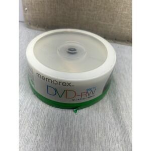 Memorex DVD-RW 4.7GB 120min 4x Rewritable Blank Media Discs 25 Pack Spindle New